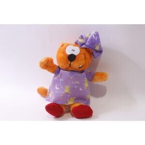 Heathcliff, 1999, Plush, Purple Nightgown, Nightcap, Vintage, ~ 251120-WH 1402